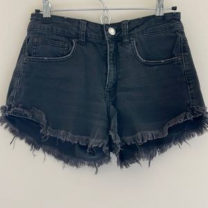 American Eagle Outfitters Hi-Rise Festival Black Jean Shorts